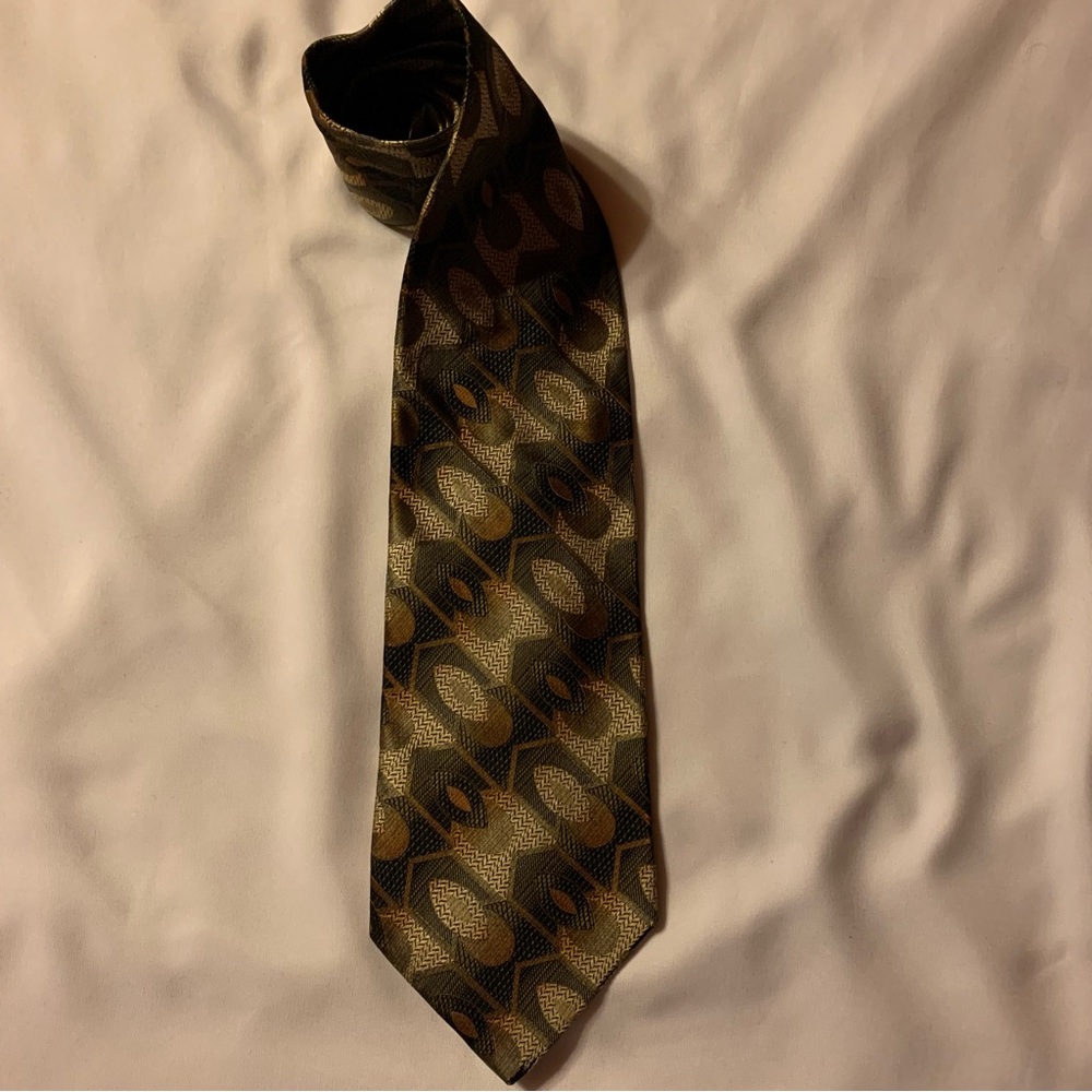 Bachrach Men's Necktie In Geo Pattern Multi-Color - image 3
